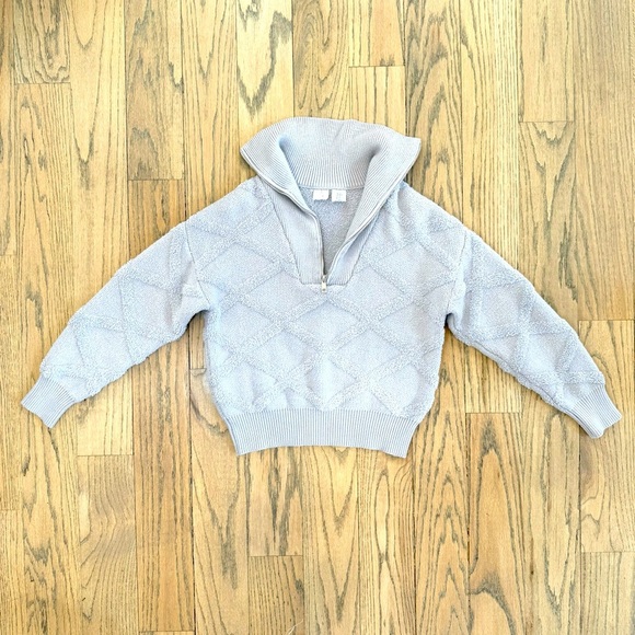 Joie Sweaters - Joie Women’s Cozy Light Gray Cable Knit Half Zip Pullover Sweater Size X-Small